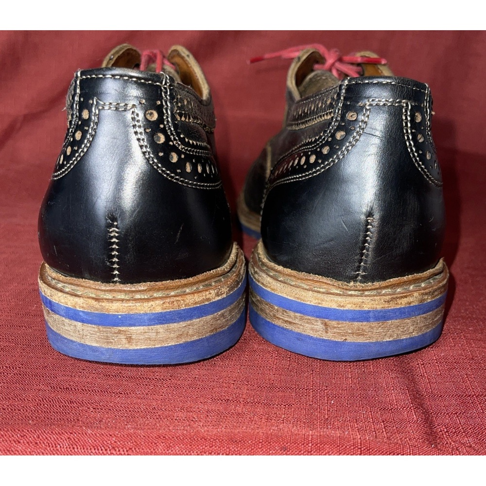 Allen Edmonds 'Strandmok' Cap-Toe Oxfords Mens 9 3E‎ Made in USA Blue - Picture 4 of 9